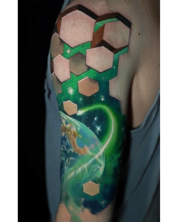 32 tatuagens de ilusão de ótica que vão soprar sua mente 12