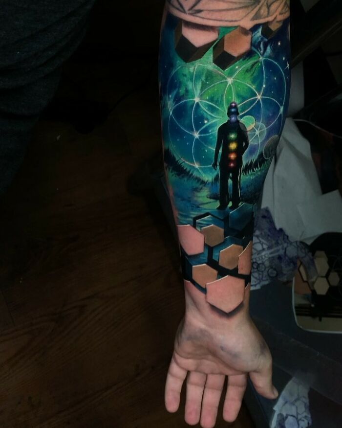 32 tatuagens de ilusão de ótica que vão soprar sua mente 13