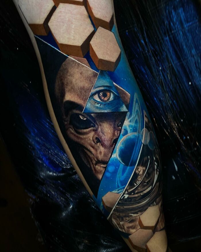 32 tatuagens de ilusão de ótica que vão soprar sua mente 24