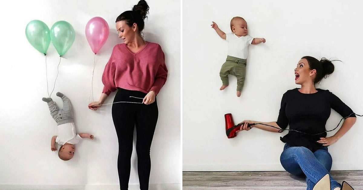 A fórmula para fotos virais: Bebês, criatividade e um toque de ironia (11 fotos)