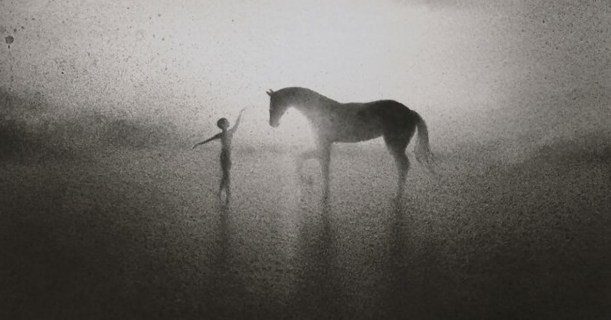 Arte encantadora de Elicia Edijanto: Aquarelas em preto e branco que capturam a inocência e a natureza