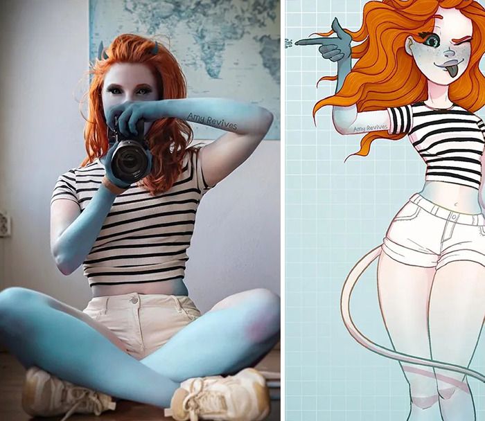 De pessoa real para personagem de desenho: 18 transformações incríveis por uma artista 3