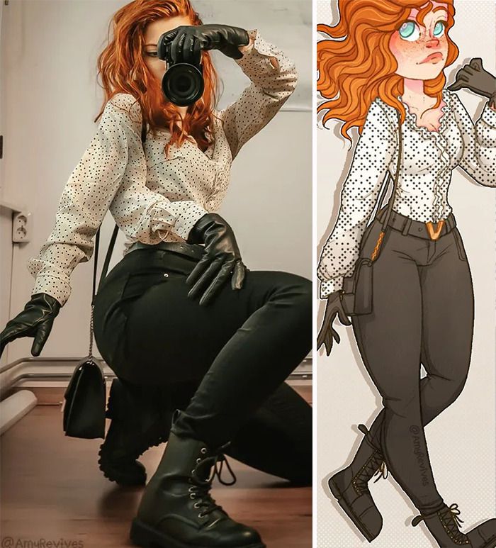 De pessoa real para personagem de desenho: 18 transformações incríveis por uma artista 13