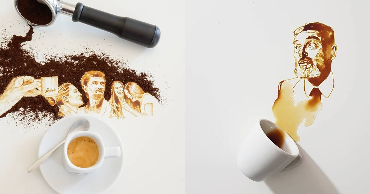 Descubra a arte surpreendente de Giulia Bernardelli: Pinturas feitas com café