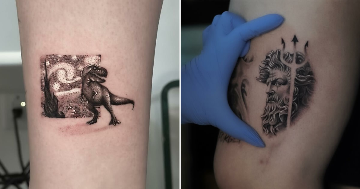 Andrew Normandin: O mestre das micro obras de arte na pele (35 fotos)