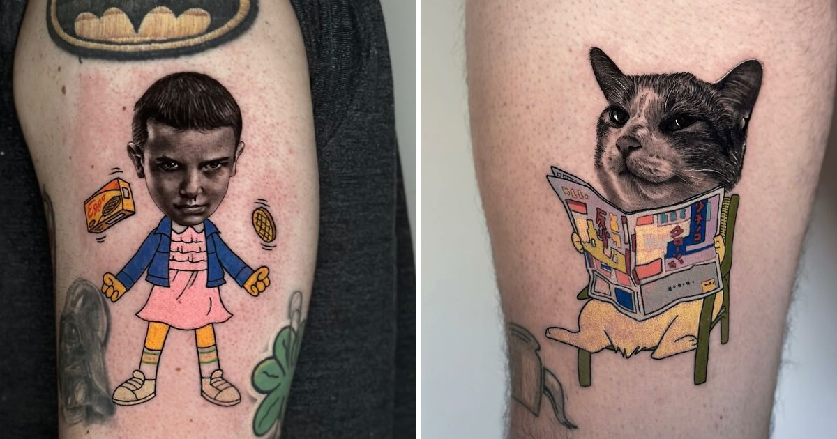 O tatuador Mat Rule: O mestre do mash-up (32 fotos)