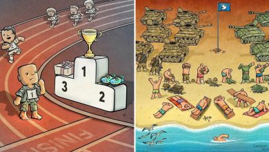 A arte como reflexo da realidade: Alireza Pakdel e suas ilustrações poderosas 6