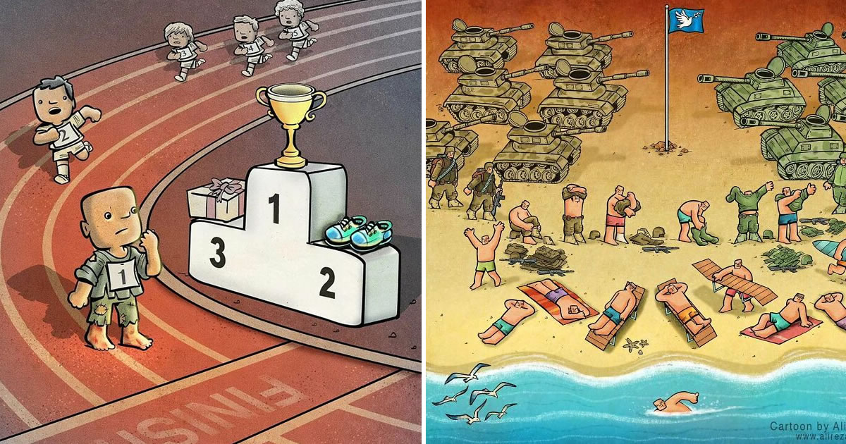 A arte como reflexo da realidade: Alireza Pakdel e suas ilustrações poderosas