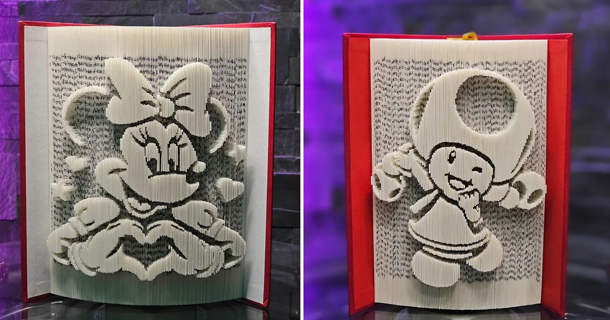 The book master: A arte sustentável que transforma livros reciclados em esculturas incríveis (36 fotos)