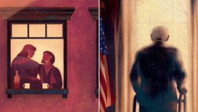 32 ilustrações onde beleza e melancolia se encontram e se sincronizam, por Owen Gent 31