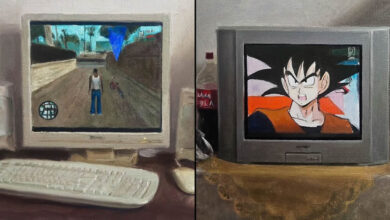 A nostalgia dos anos 90 ganha vida nas pinturas de Lucian Prună (32 fotos) 43