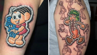 O tatuador Brasileiro que transforma pele em bordado (32 fotos) 40