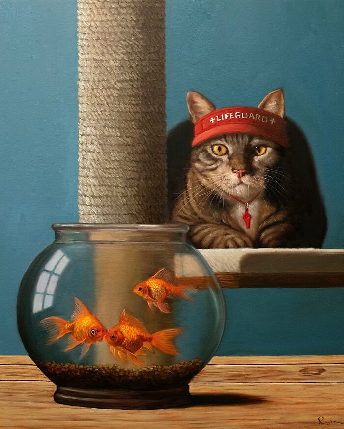 A arte divertida e surpreendente de Lucia Heffernan: Quando os animais agem como humanos (30 fotos) 3