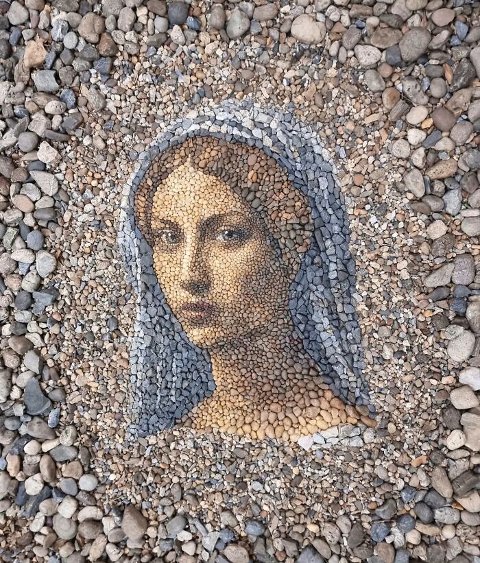A arte efêmera de Justin Bateman: Mosaicos de pedra que contam histórias (32 fotos) 4