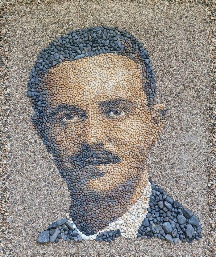 A arte efêmera de Justin Bateman: Mosaicos de pedra que contam histórias (32 fotos) 13