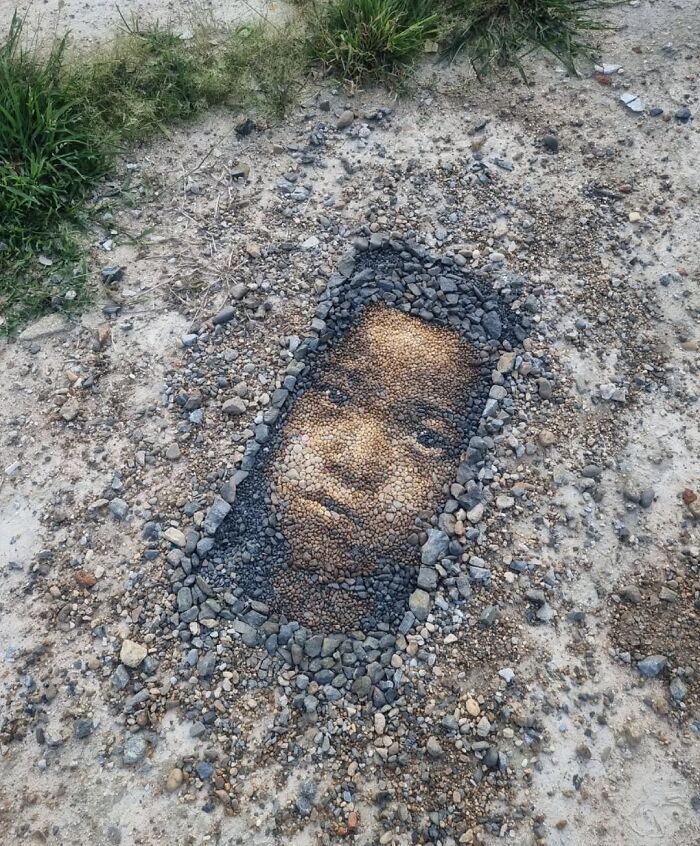 A arte efêmera de Justin Bateman: Mosaicos de pedra que contam histórias (32 fotos) 24