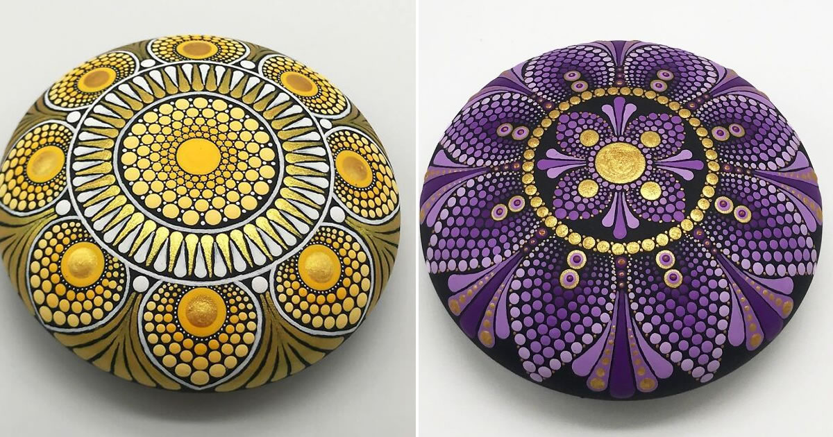 A arte surpreendente de Rafaela Santos: Mandalas em pedras que trazem paz e beleza (30 fotos)