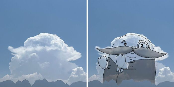 Artista transforma nuvens em personagens encantadores e mostra que o céu pode ser mais divertido do que parece (22 fotos) 3