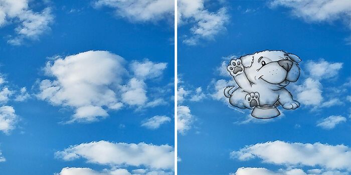 Artista transforma nuvens em personagens encantadores e mostra que o céu pode ser mais divertido do que parece (22 fotos) 11