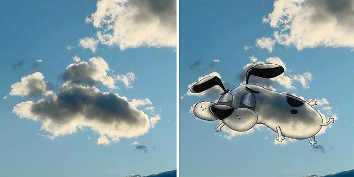 Artista transforma nuvens em personagens encantadores e mostra que o céu pode ser mais divertido do que parece (22 fotos) 12