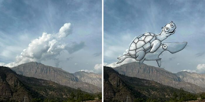 Artista transforma nuvens em personagens encantadores e mostra que o céu pode ser mais divertido do que parece (22 fotos) 13