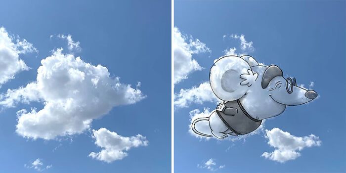Artista transforma nuvens em personagens encantadores e mostra que o céu pode ser mais divertido do que parece (22 fotos) 14