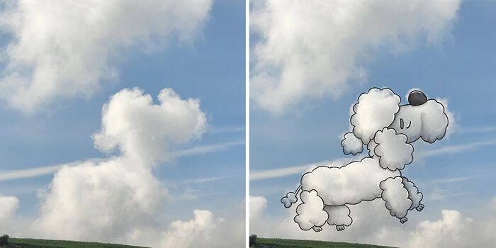 Artista transforma nuvens em personagens encantadores e mostra que o céu pode ser mais divertido do que parece (22 fotos) 16