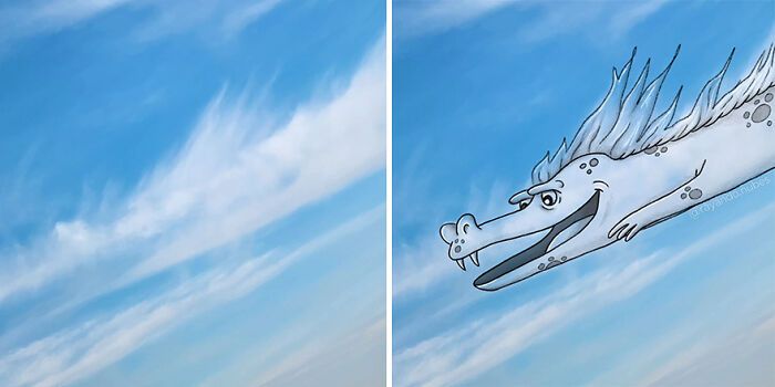 Artista transforma nuvens em personagens encantadores e mostra que o céu pode ser mais divertido do que parece (22 fotos) 20