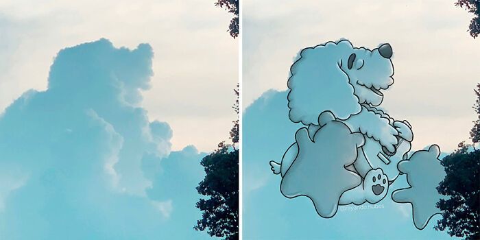 Artista transforma nuvens em personagens encantadores e mostra que o céu pode ser mais divertido do que parece (22 fotos) 21