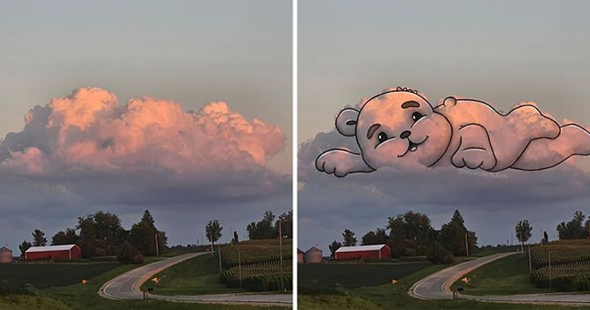 Artista transforma nuvens em personagens encantadores e mostra que o céu pode ser mais divertido do que parece (22 fotos)