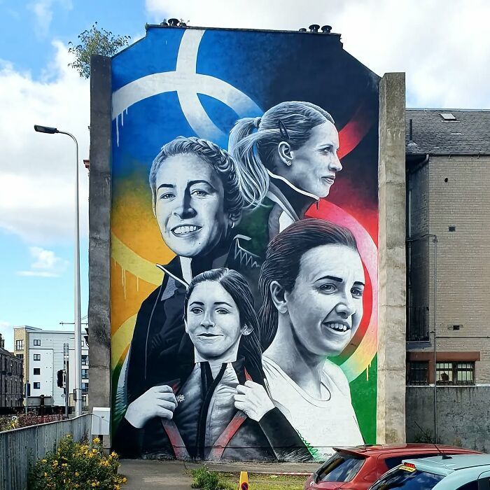 Bobby RogueOne: O artista de rua que faz Glasgow sorrir com seus murais surpreendentes (30 fotos) 5
