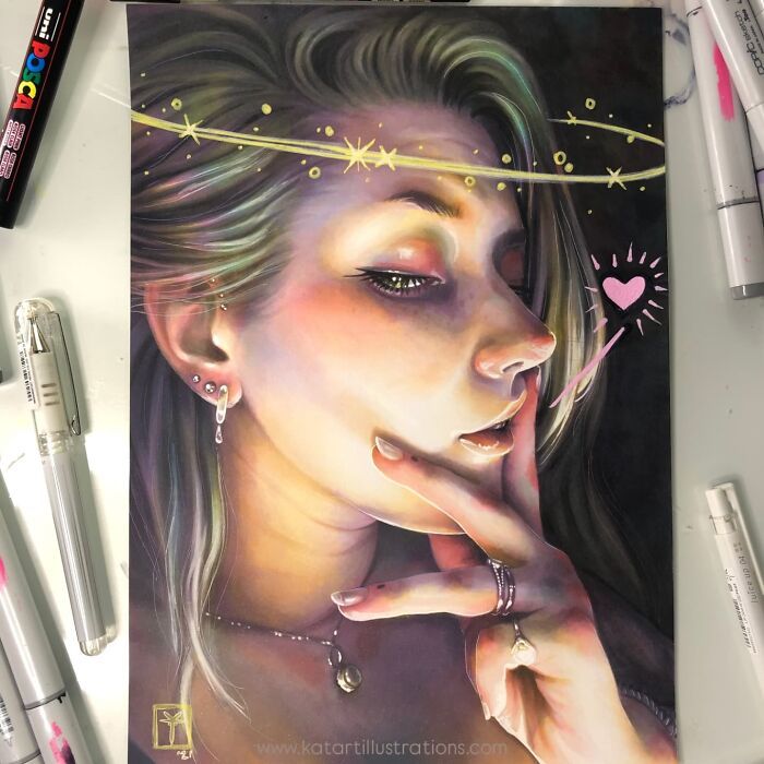 Katrina Young: A artista que transforma emoções em ilustrações surpreendentes (26 fotos) 26