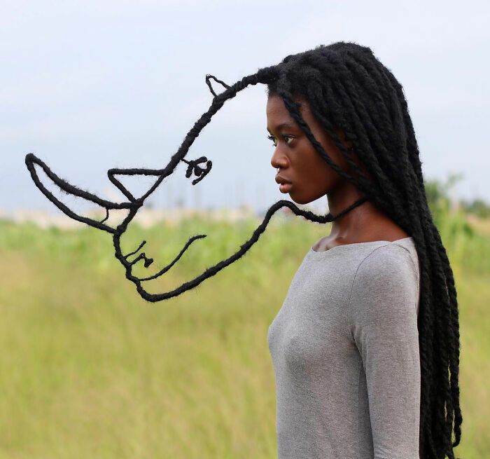 Laetitia Ky e a arte incrível de esculpir com o próprio cabelo (34 fotos) 1