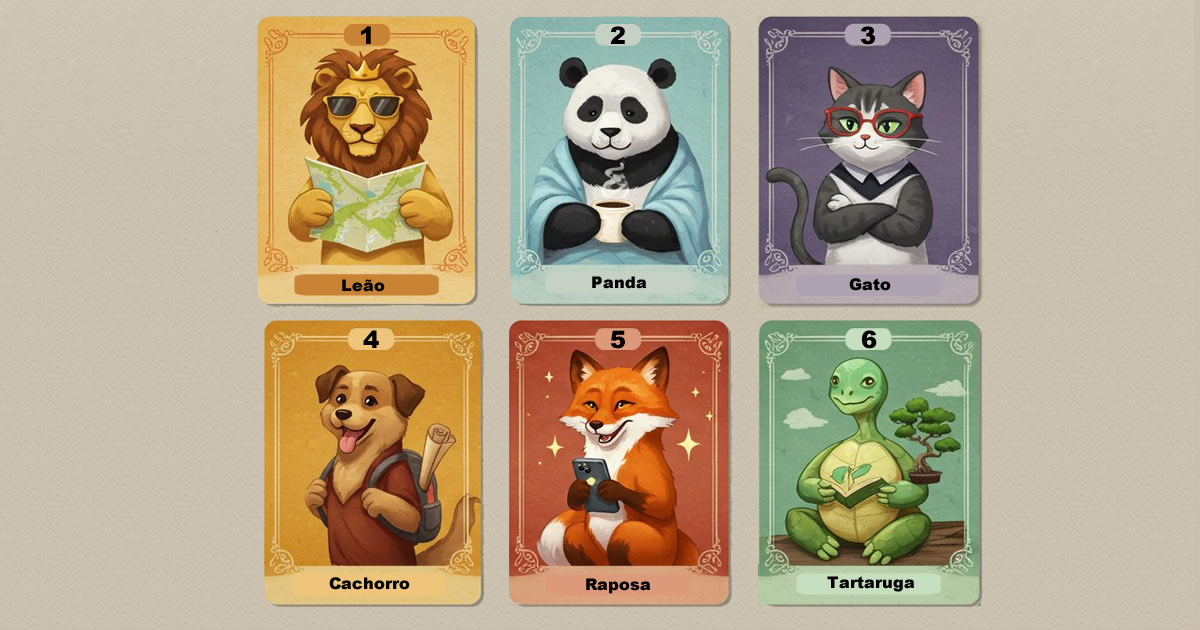 Escolha um desses 6 animais e descubra qual papel você teria num grupo de amigos 1