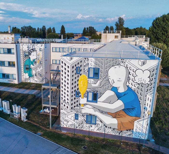 Millo: O artista de rua italiano que transforma prédios em sonhos poéticos (32 fotos) 1