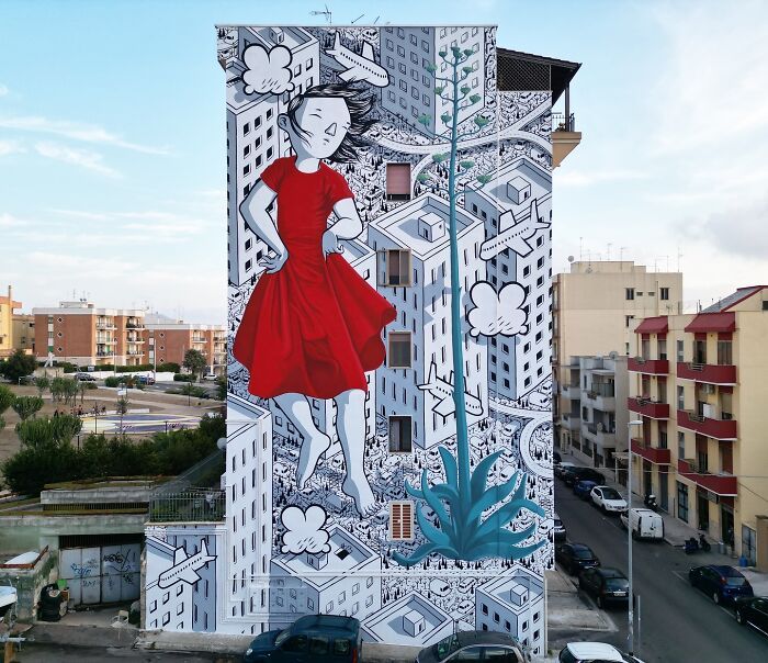 Millo: O artista de rua italiano que transforma prédios em sonhos poéticos (32 fotos) 6