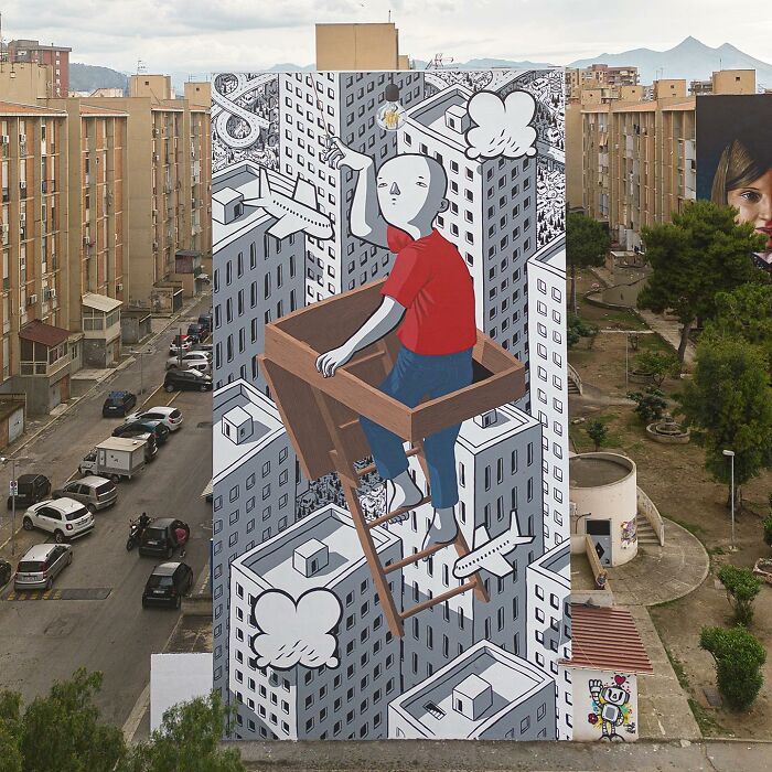 Millo: O artista de rua italiano que transforma prédios em sonhos poéticos (32 fotos) 20