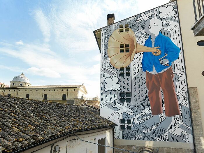 Millo: O artista de rua italiano que transforma prédios em sonhos poéticos (32 fotos) 25