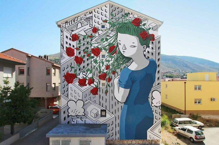Millo: O artista de rua italiano que transforma prédios em sonhos poéticos (32 fotos) 32