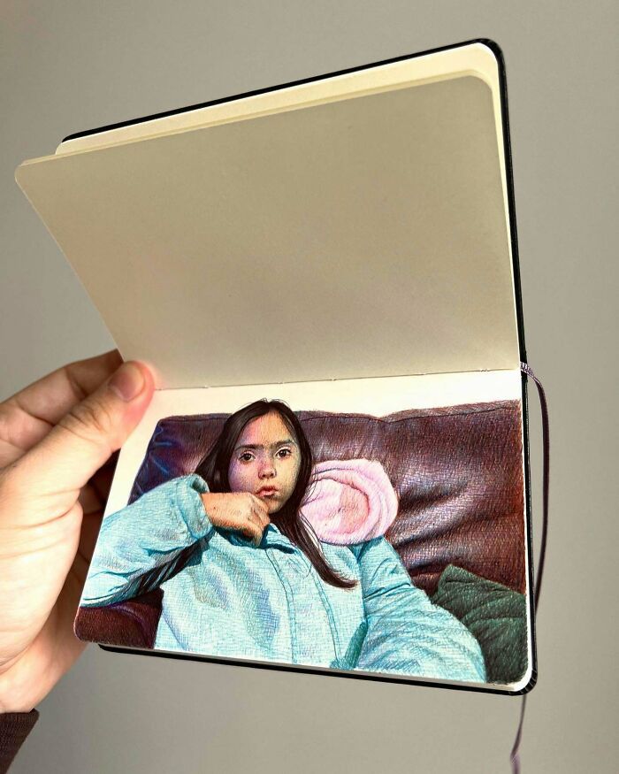 Os cadernos de Nicolas V. Sanchez: Arte realista que cabe na palma da mão (30 fotos) 5