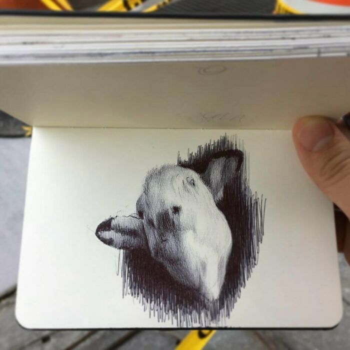 Os cadernos de Nicolas V. Sanchez: Arte realista que cabe na palma da mão (30 fotos) 17