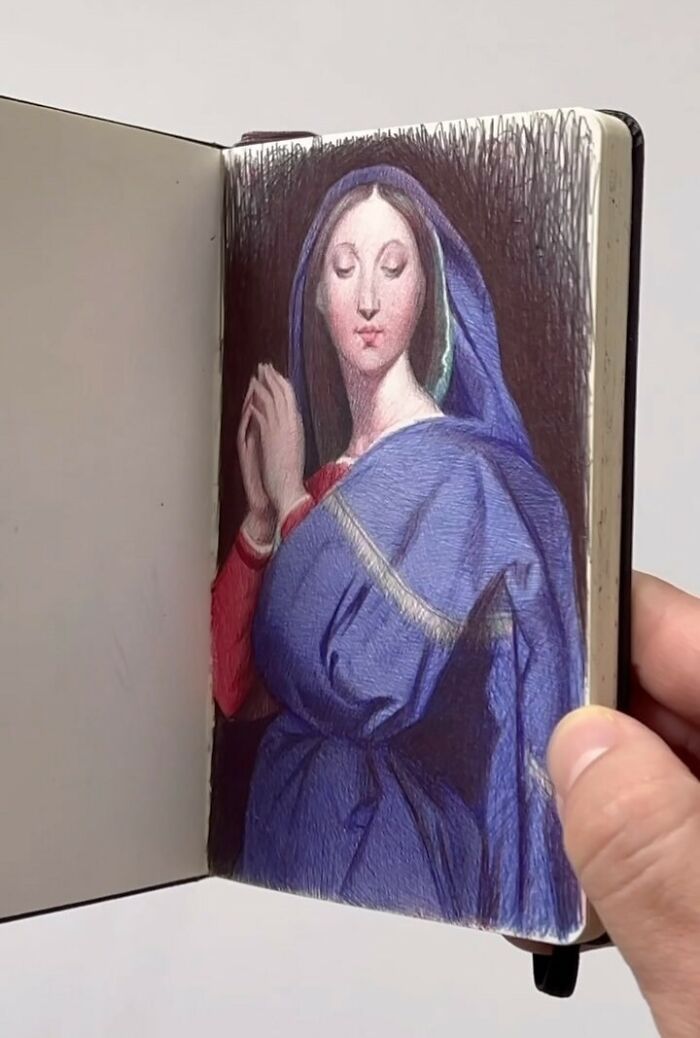 Os cadernos de Nicolas V. Sanchez: Arte realista que cabe na palma da mão (30 fotos) 26