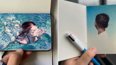 Os cadernos de Nicolas V. Sanchez: Arte realista que cabe na palma da mão (30 fotos) 24