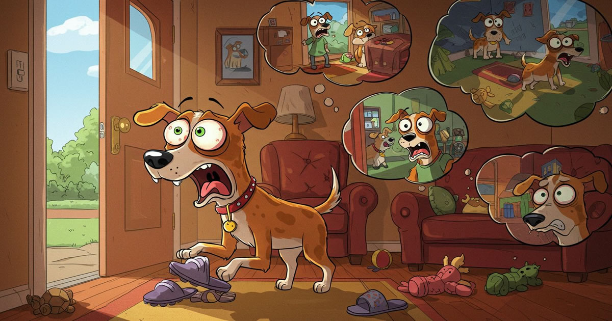 26 pensamentos que passam pela cabeça de um cachorro quando você sai de casa por 5 minutos 1