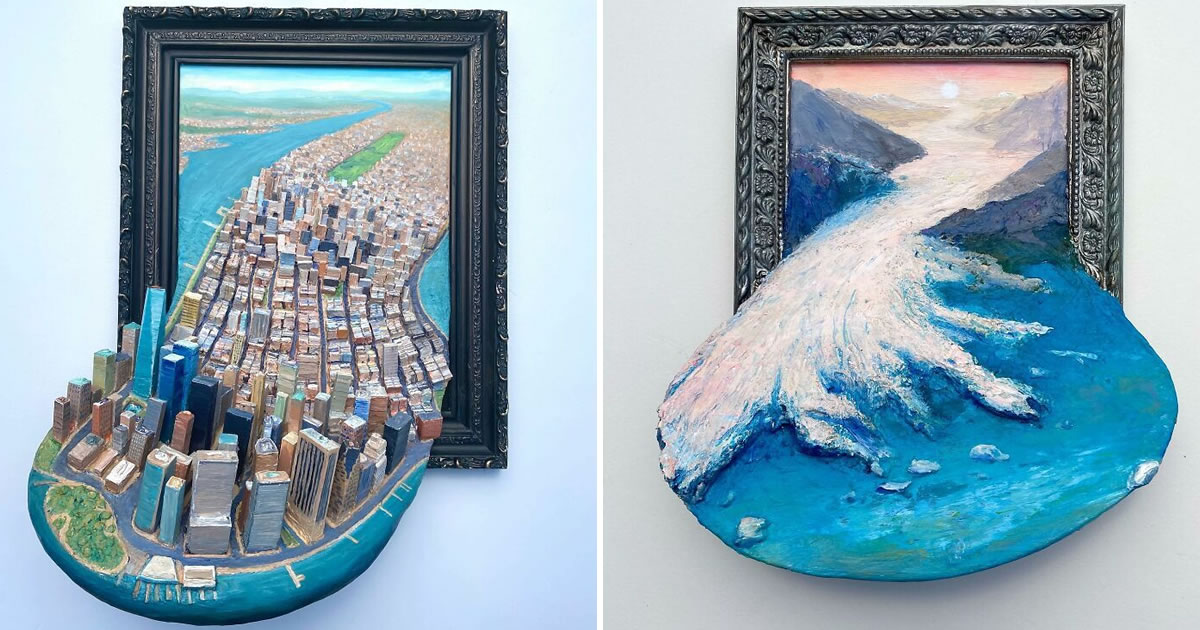 Barry Hazard: O artista que transforma paisagens em pequenas obras gigantes (22 fotos)