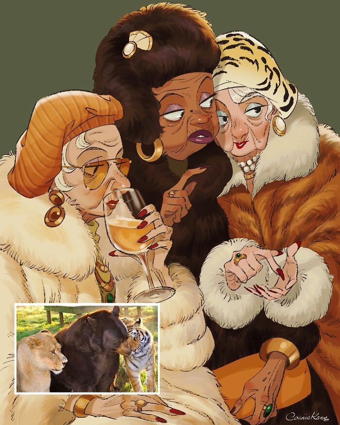 Connie Kang: A ilustradora que transforma animais em gente que a gente juraria conhecer (17 fotos) 17