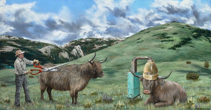 Tyson Grumm: O pintor americano que transforma sonhos estranhos em arte surrealista (20 fotos) 4