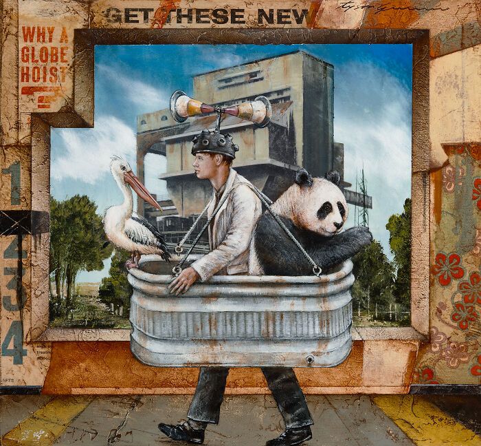 Tyson Grumm: O pintor americano que transforma sonhos estranhos em arte surrealista (20 fotos) 7