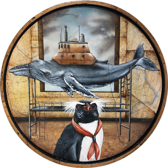 Tyson Grumm: O pintor americano que transforma sonhos estranhos em arte surrealista (20 fotos) 11