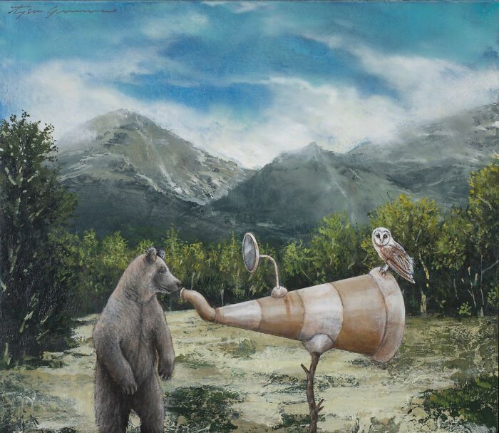 Tyson Grumm: O pintor americano que transforma sonhos estranhos em arte surrealista (20 fotos) 17